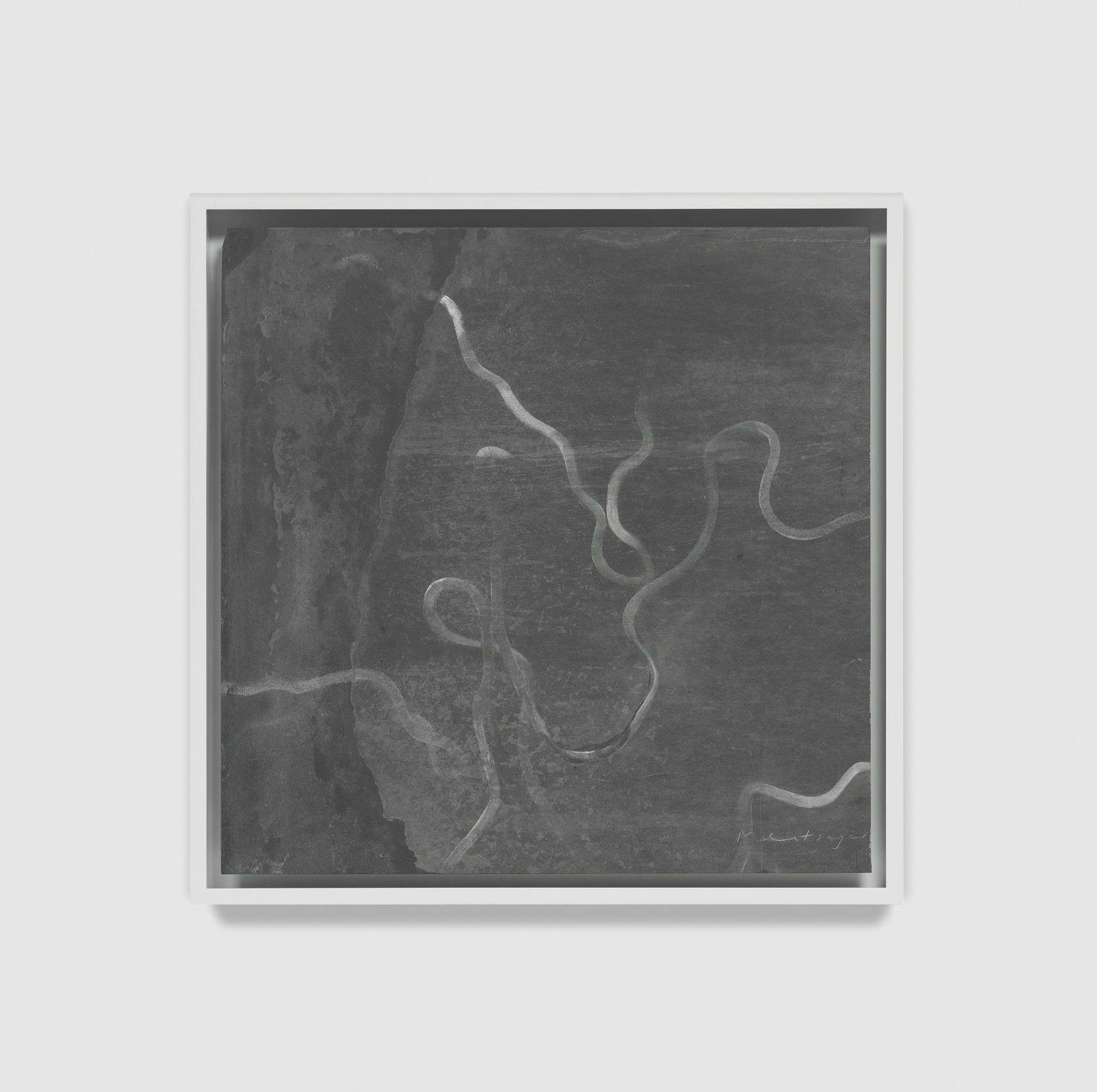 Tacita Dean Meretseger, 2026 Chalk, pearlescent powdered pigment and white charcoal pencil on slate Slate: 23 x 23 in. (58.4...