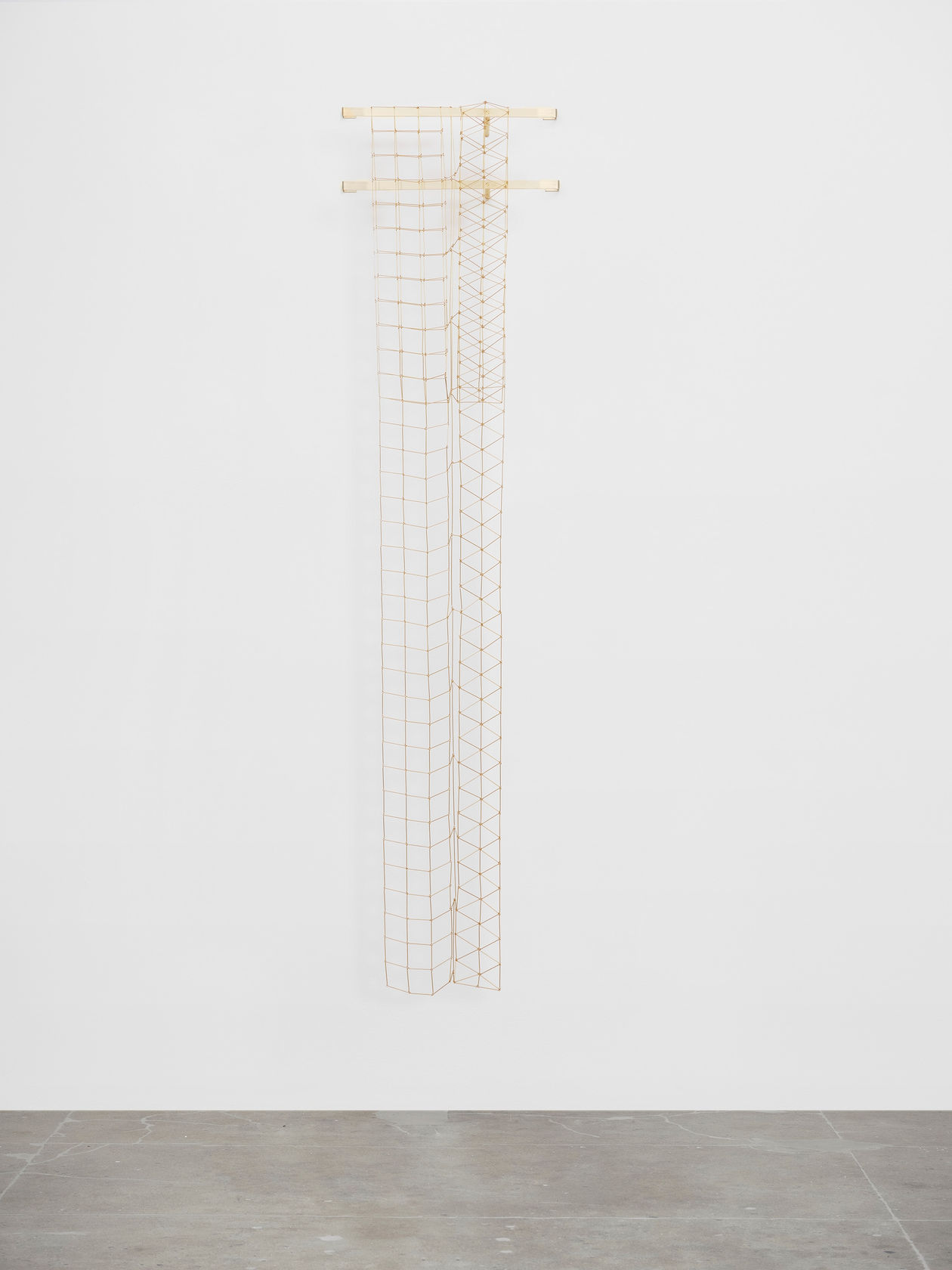 Leonor Antunes discrepancies with W.W. #9, 2025 Brass Dimensions variable