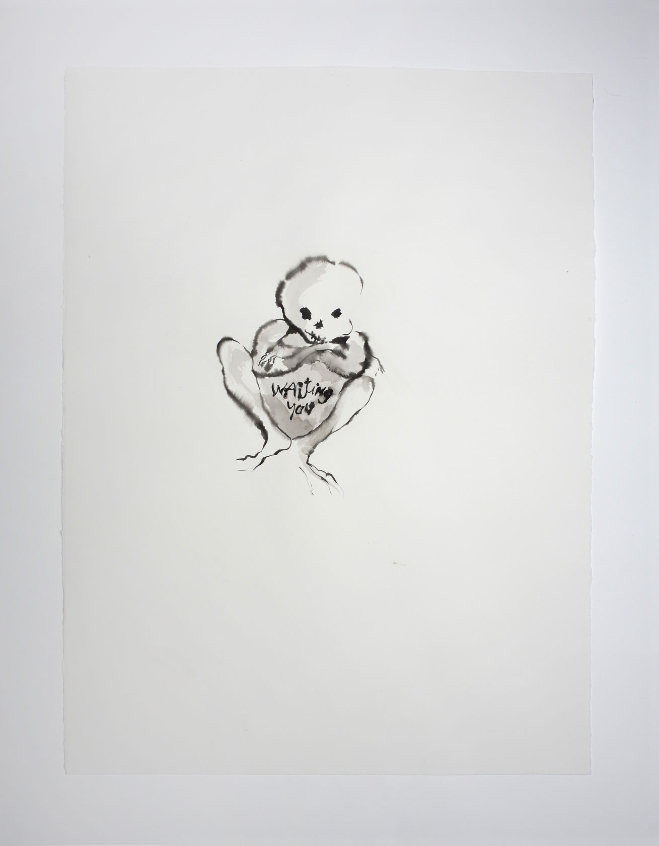 Annette Messager Waiting You, 2023 Acrylic on paper 30 1/8 x 22 5/8 in. (76.5 x 57.5 cm)