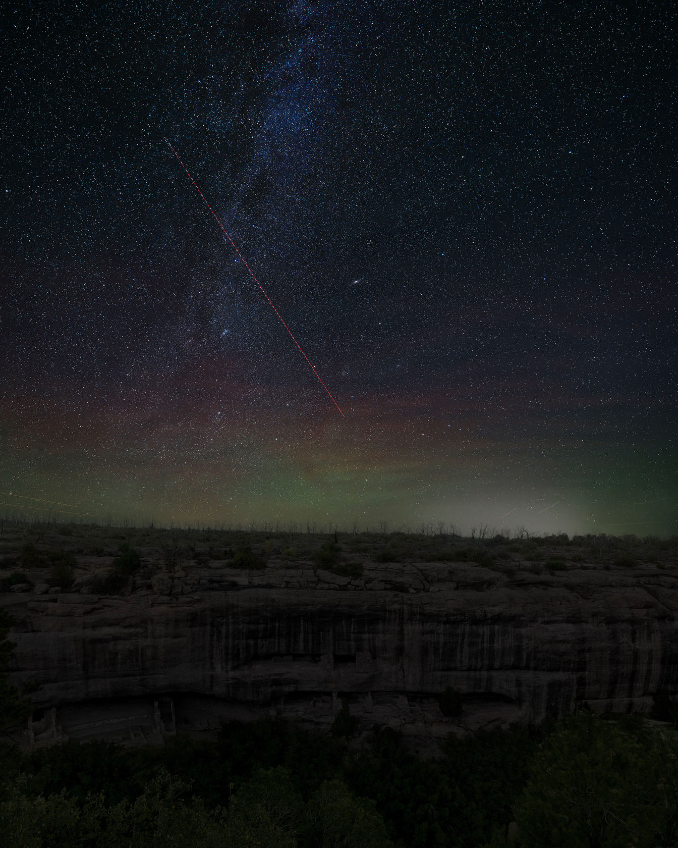 An-My Lê Fire Temple and New Fire House, Mesa Verde National Park, Colorado, 2024, from Dark Star 2024 Inkjet Print...