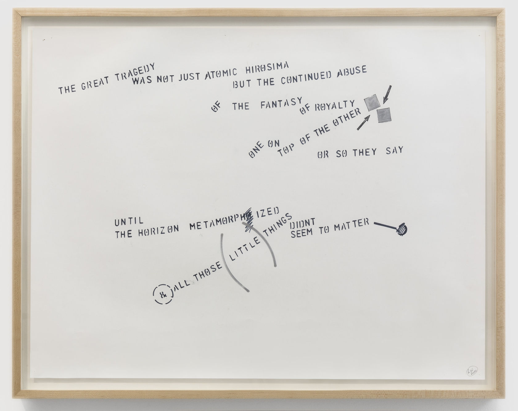 Lawrence Weiner Blue Moon #9, 2001