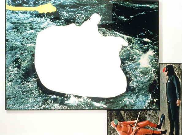 John Baldessari Raft and Two Divers (with Yellow Intrusion), 1990