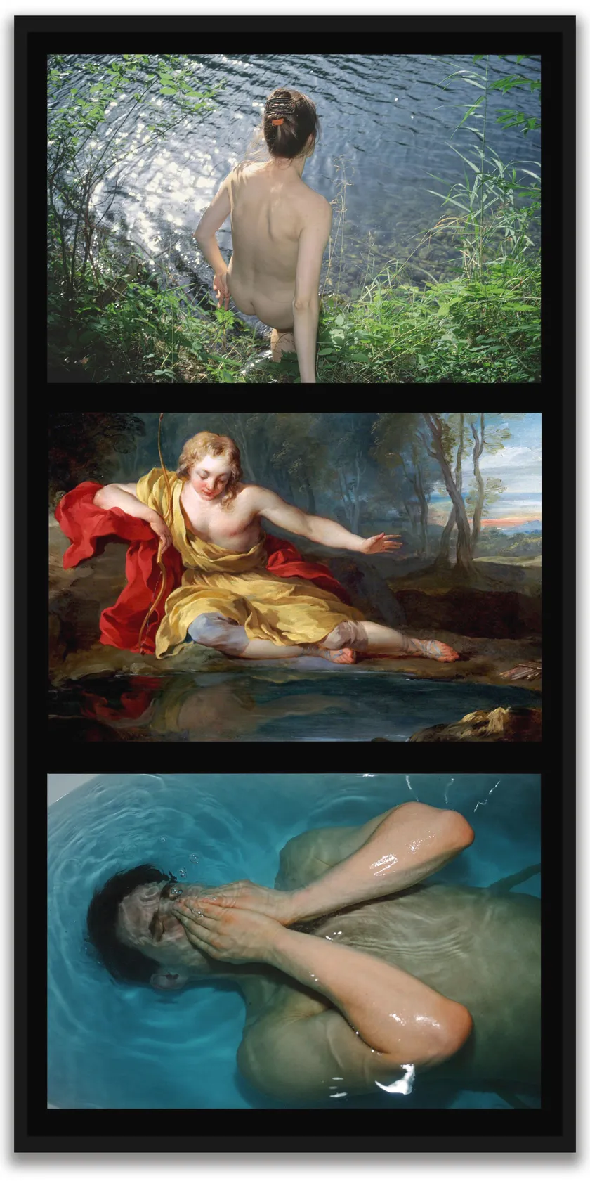 Nan Goldin Narcissus by the Lake, 2014 Archival pigment print 60 x 30 in. (152.4 x 76.2 cm) Edition of...