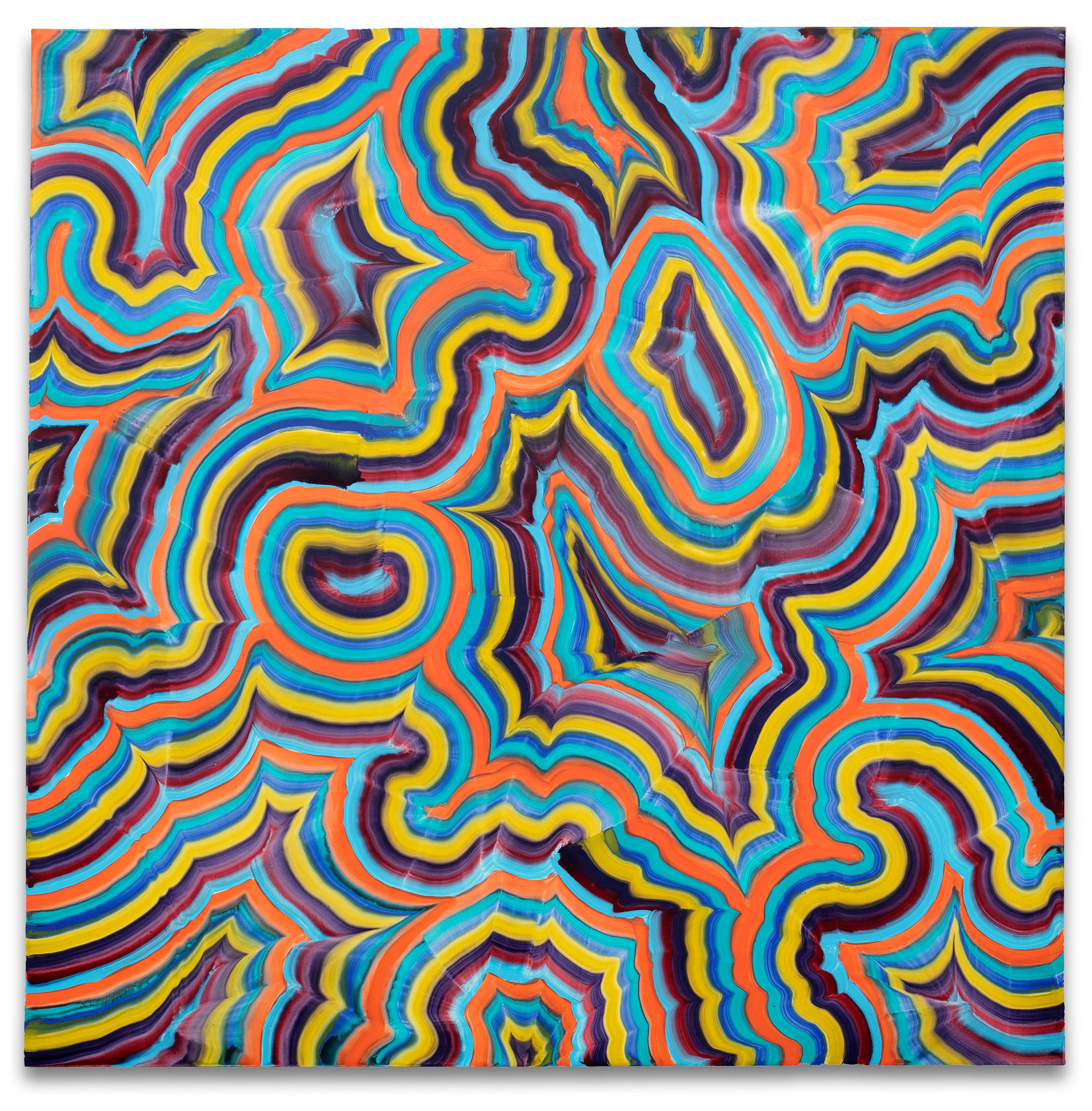 Bernard Frize liescima, 2014 Acrylic and resin on canvas 66 7/8 x 66 7/8 in. (170 x 170 cm)