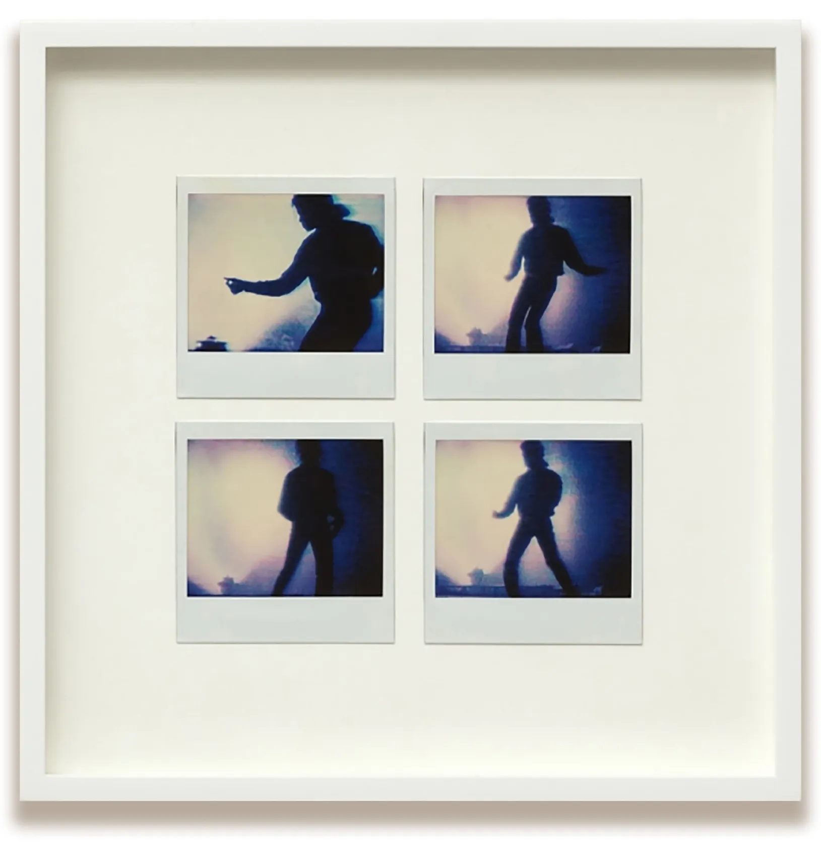Dara Birnbaum Michael Jackson: Four Video Stills from sketch for MJ 1987, 1987 4 color Polaroid photos Photo: 4 x...
