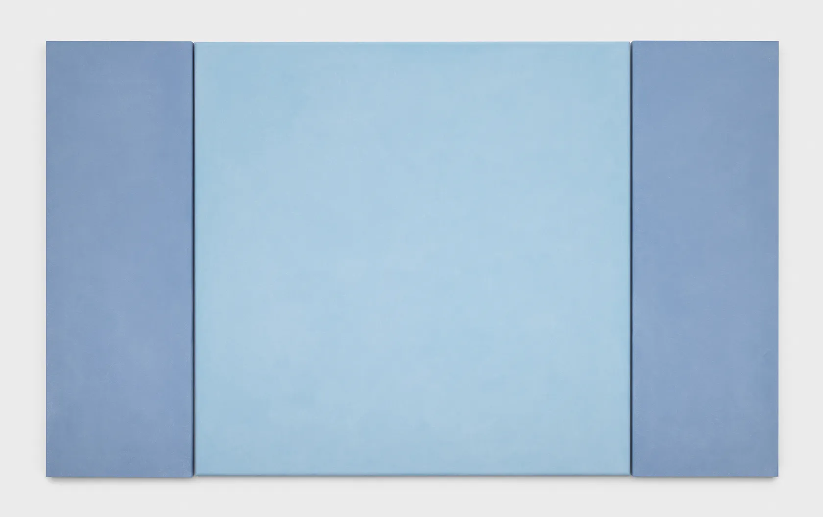 Ettore Spalletti Azzurro della primavera, 2013 Triptych; color impasto on board 59 1/8 x 98 3/8 in. (150 x 250...