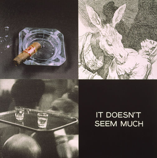 John Baldessari Tetrad Series: It Doesn't Seem Much, 1999