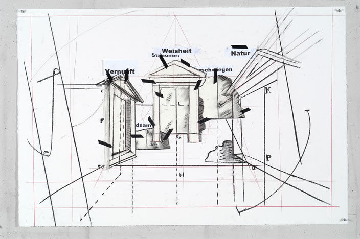 William Kentridge Drawing for 'Preparing the Flute', (Diagram of columns),, 2005