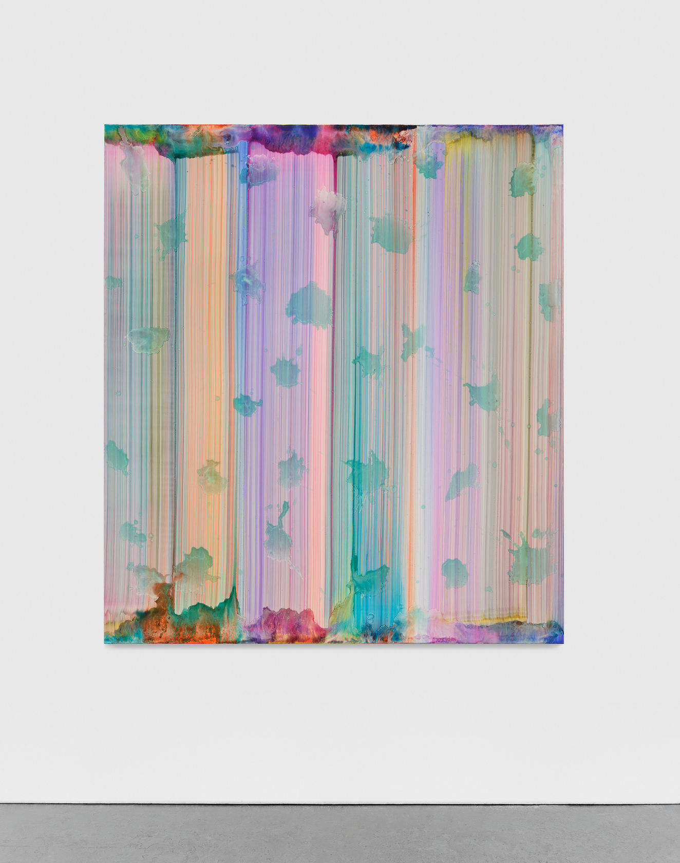 Bernard Frize Moga, 2024 Acrylic and resin on canvas 70 7/8 x 63 in. (180 x 160 cm)