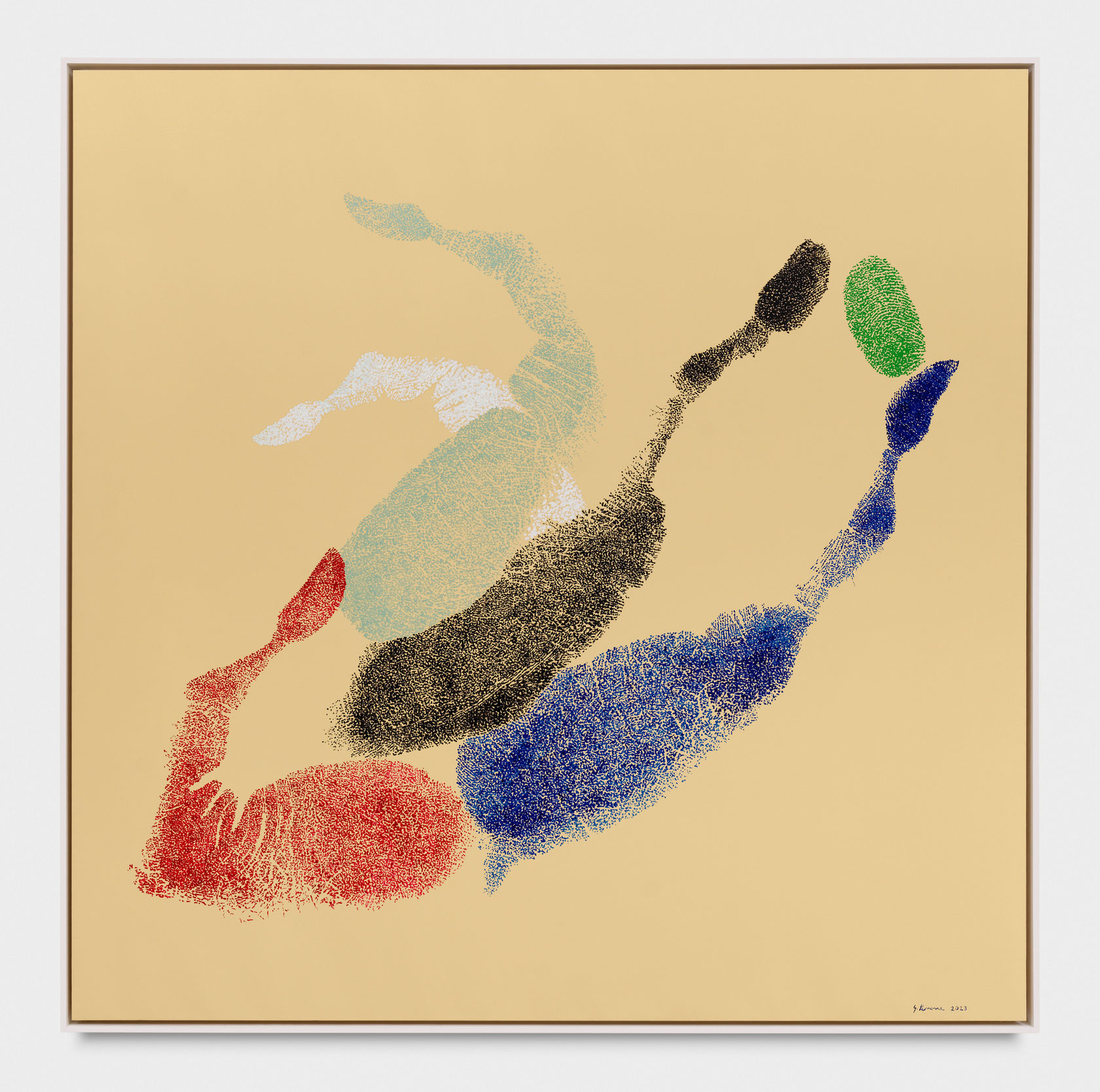 Giuseppe Penone Impronte di luce, 2023 Oil on canvas Canvas: 72 x 72 in. (183 x 183 cm) Frame: 73...