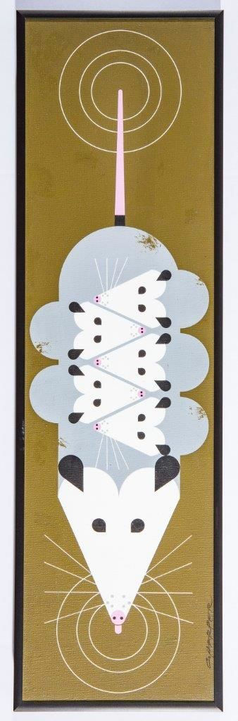 Charley Harper Passel of Possums, ca 1982