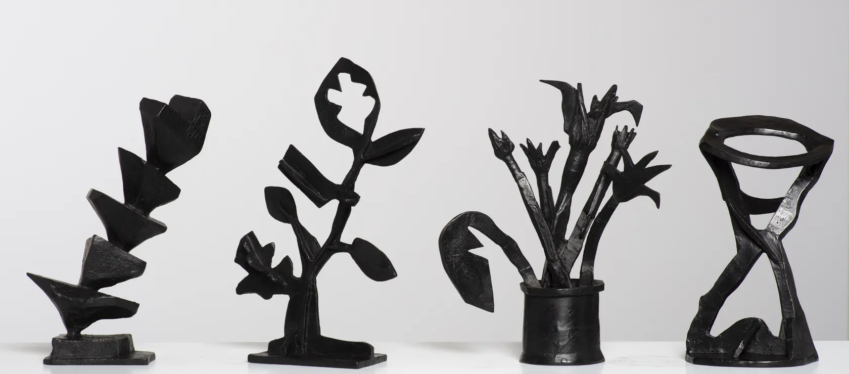 William Kentridge Quartet (Garden), 2020 Set of 4 'Cursive' figures; bronze 8 7/8 x 5 1/4 x 3 1/2 in....