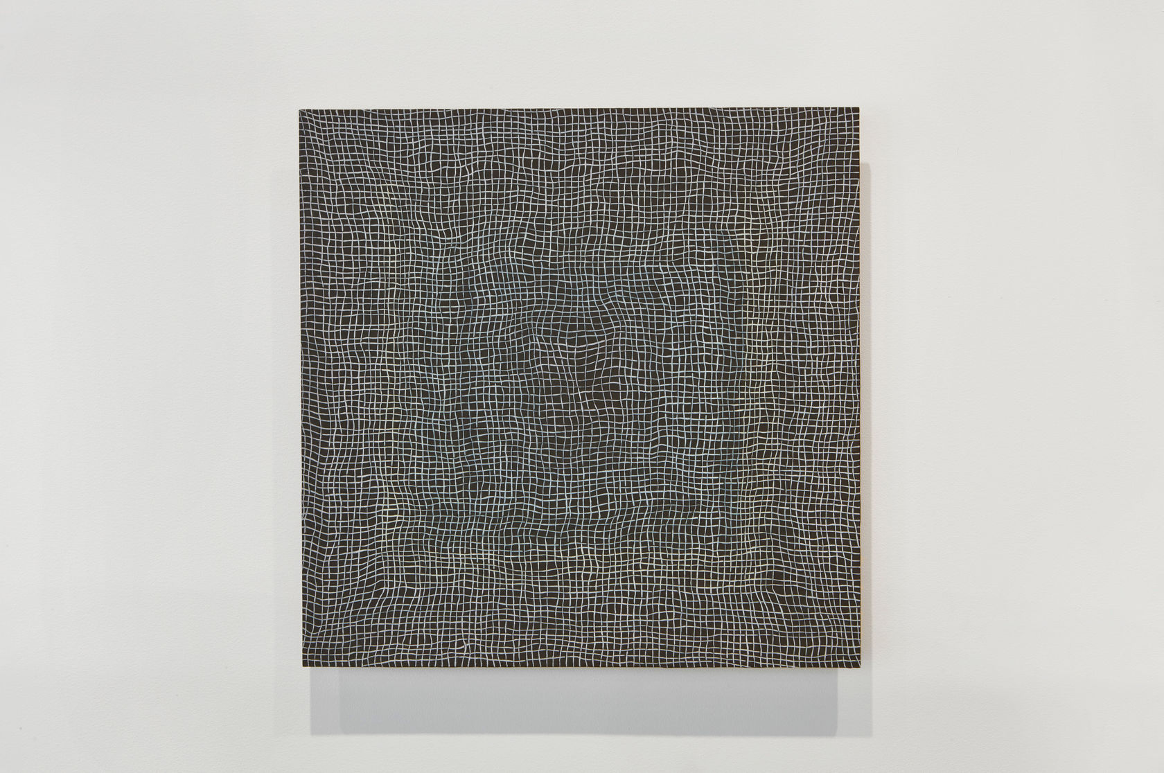 Nancy Brooks Brody Glory Hole (vibgyor) (grey on black), 2018 Oil on Venetian plaster on wood panel 21 x 21...