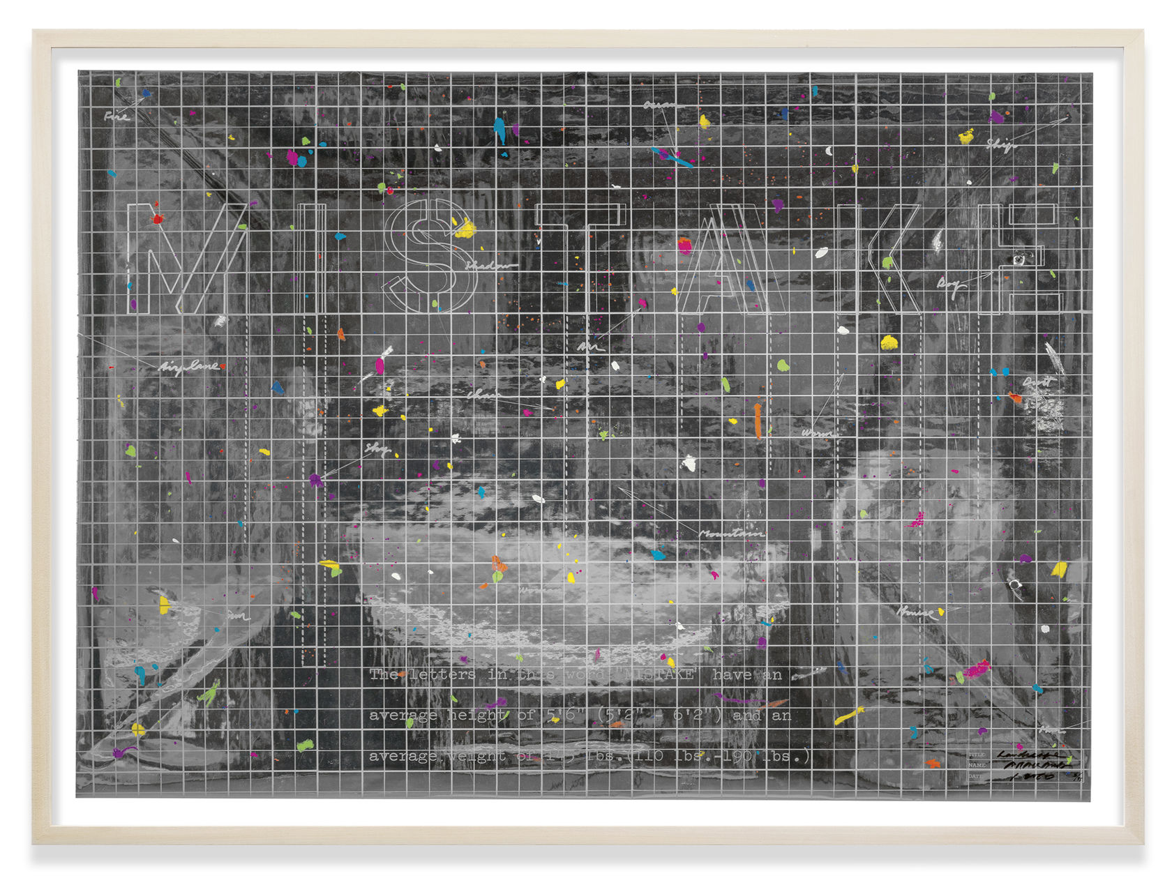 Arakawa Landscape (Mistake), 1970 Screenprint on 12-gauge chromium-plated Mylar 35 x 46 in. (88.9 x 116.8 cm) Edition of 75