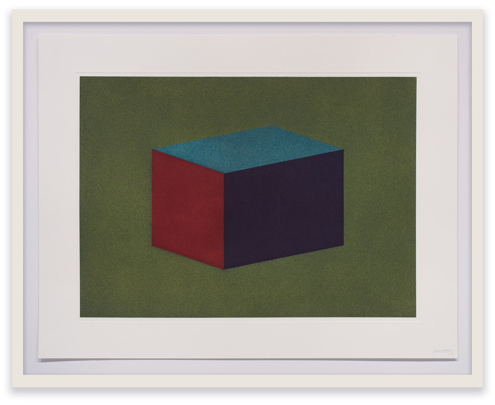 Sol LeWitt Forms Derived from a Cubic Rectangle #01, 1990 Aquatint on Magnani Italia paper Plate: 15 x 21 in....