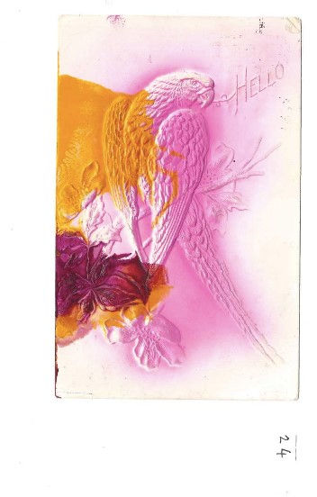 Tacita Dean Found Postcard Monoprint (Hello), 2018