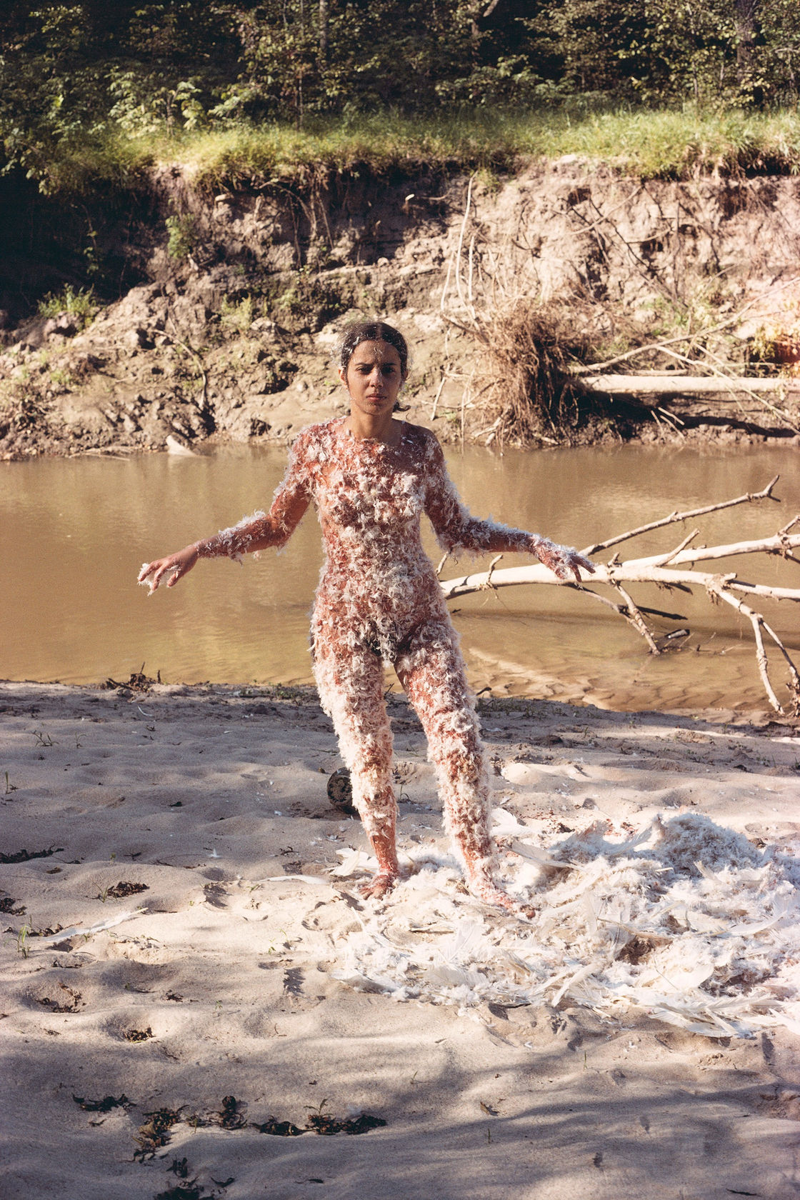 Ana Mendieta Blood + Feathers, 1974 C-print 30 x 20 in. (76.2 x 50.8 cm) Edition of 12 plus 3...