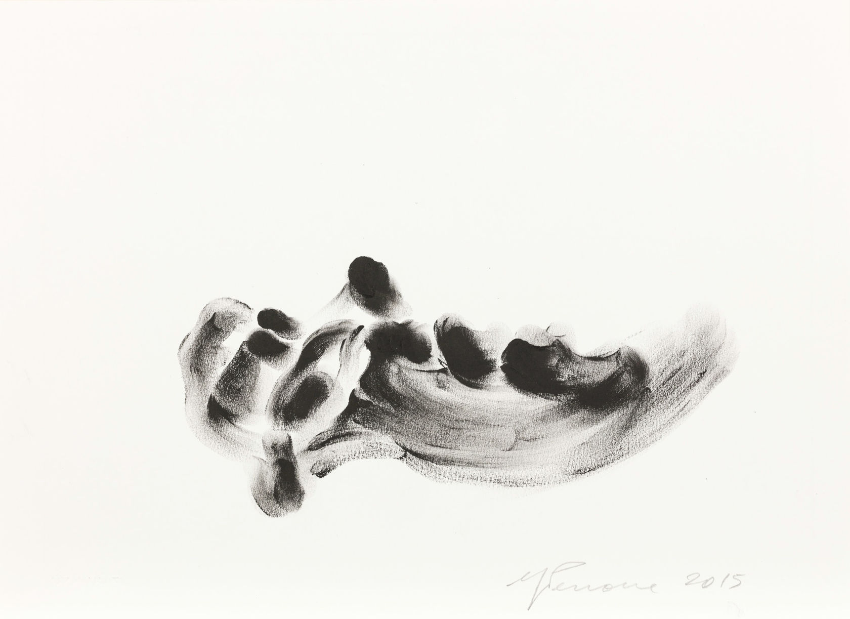 Giuseppe Penone Avvolgere la terra, 2015 Typographical ink and acrylic on paper Drawing: 9 1/2 x 13 in. (24 x...