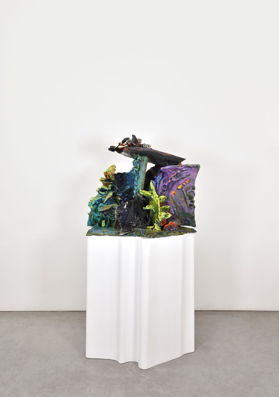 Edi Rama Untitled, 2024 Ceramic and custom made polystyrene pedestal Ceramic: 24 x 28 3/8 x 25 1/4 in. (61...