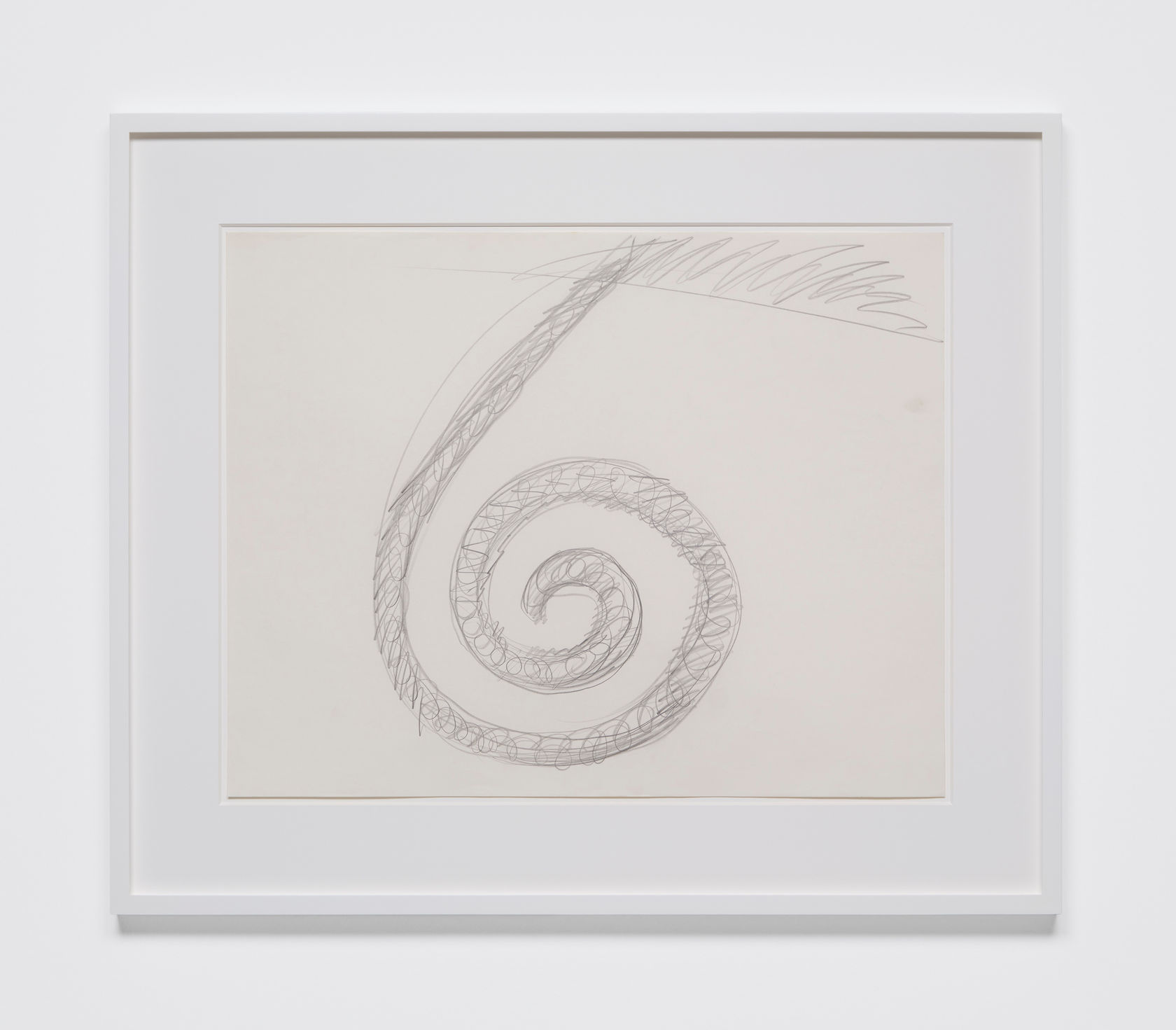 Robert Smithson Untitled, c. 1970 Graphite pencil on paper Paper: 19 x 24 in. (48.3 x 61 cm) Frame: 27...