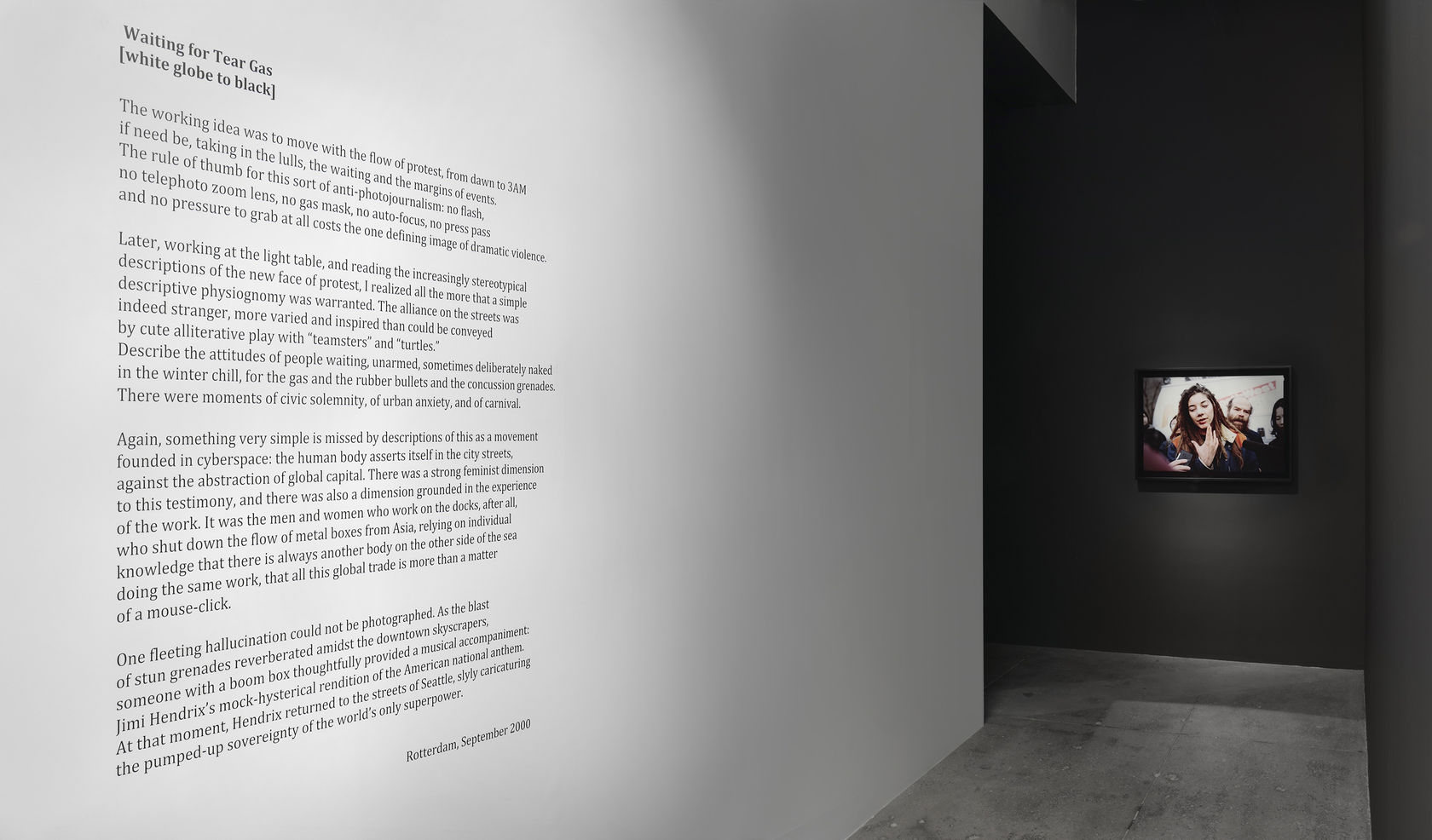 An exhibition installation view from: Allan Sekula, Labor's Persistence