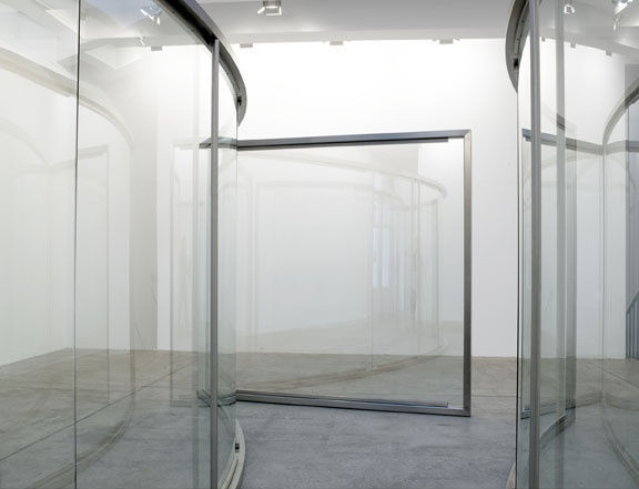 An exhibition installation view from: Dan Graham