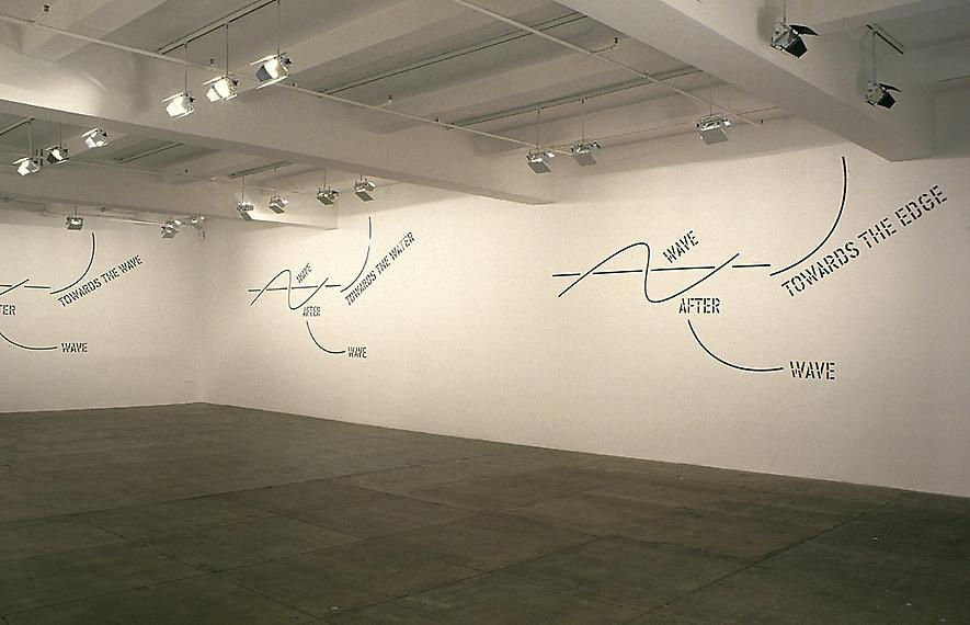 An exhibition installation view from: Lawrence Weiner