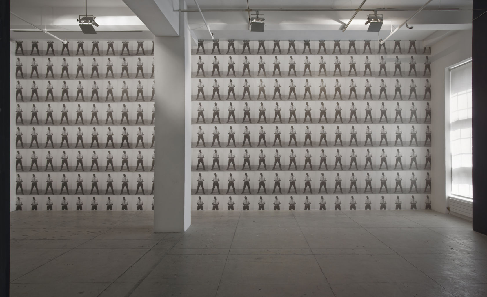 An exhibition installation view from: Equal, That Is, To The Real Itself