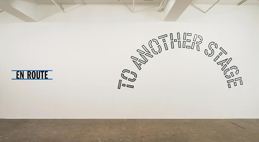 An exhibition installation view from: Lawrence Weiner