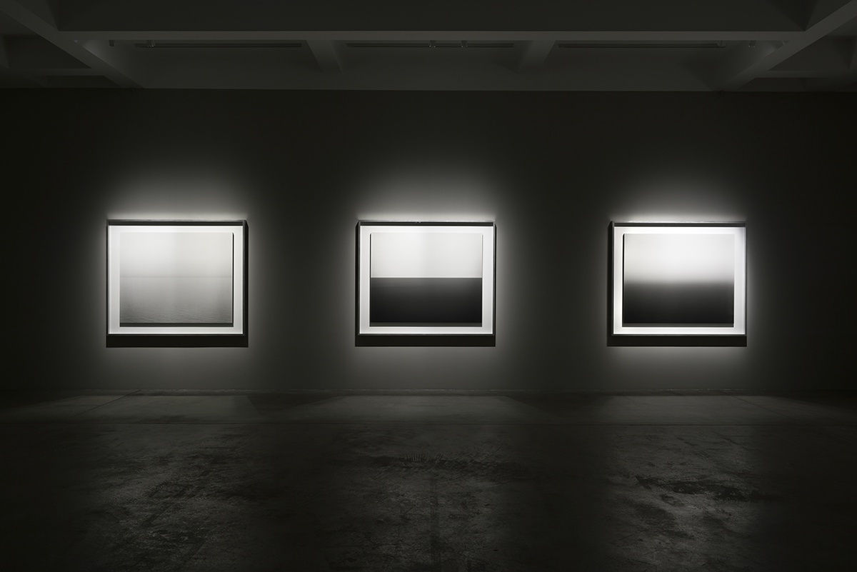 An exhibition installation view from: Hiroshi Sugimoto, Surface Tension