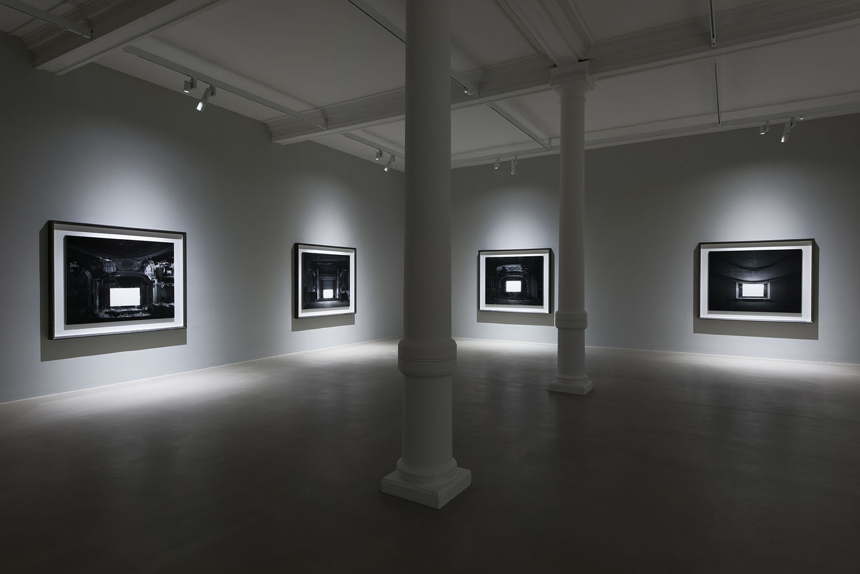 An exhibition installation view from: Hiroshi Sugimoto, Snow White