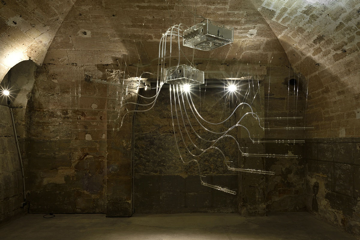 An exhibition installation view from: Cerith Wyn Evans, As if, Seeing in the manner of listening…Hearing as if looking
