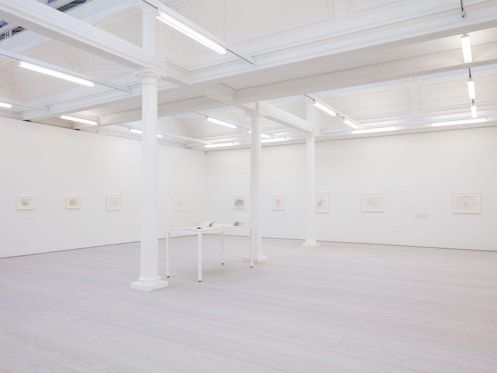 An exhibition installation view from: Robert Smithson, Hypothetical Islands