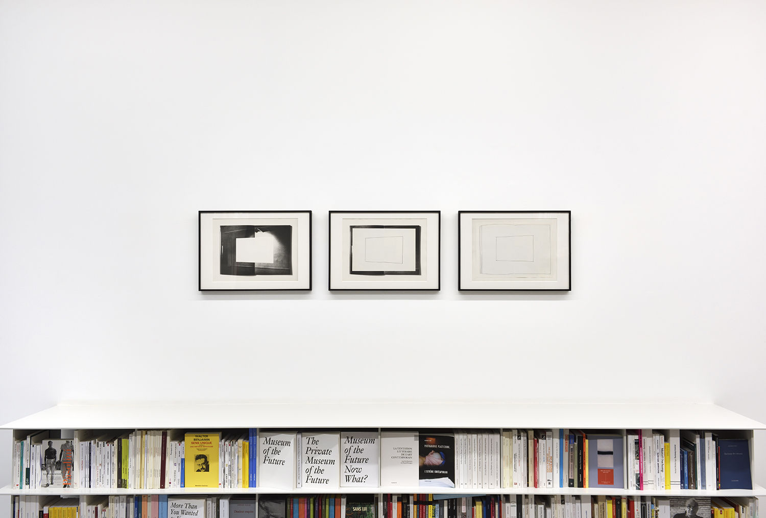 An exhibition installation view from: Giulio Paolini, Printed Editions and Multiples (1967 – 1977)