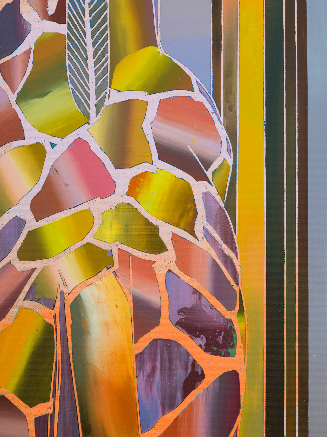 Cui Jie Ceramic Giraffe and Deira Tower, Dubai2024 Acrylic on canvas 250 x 210 cm 98 3/8 x 82 5/8...