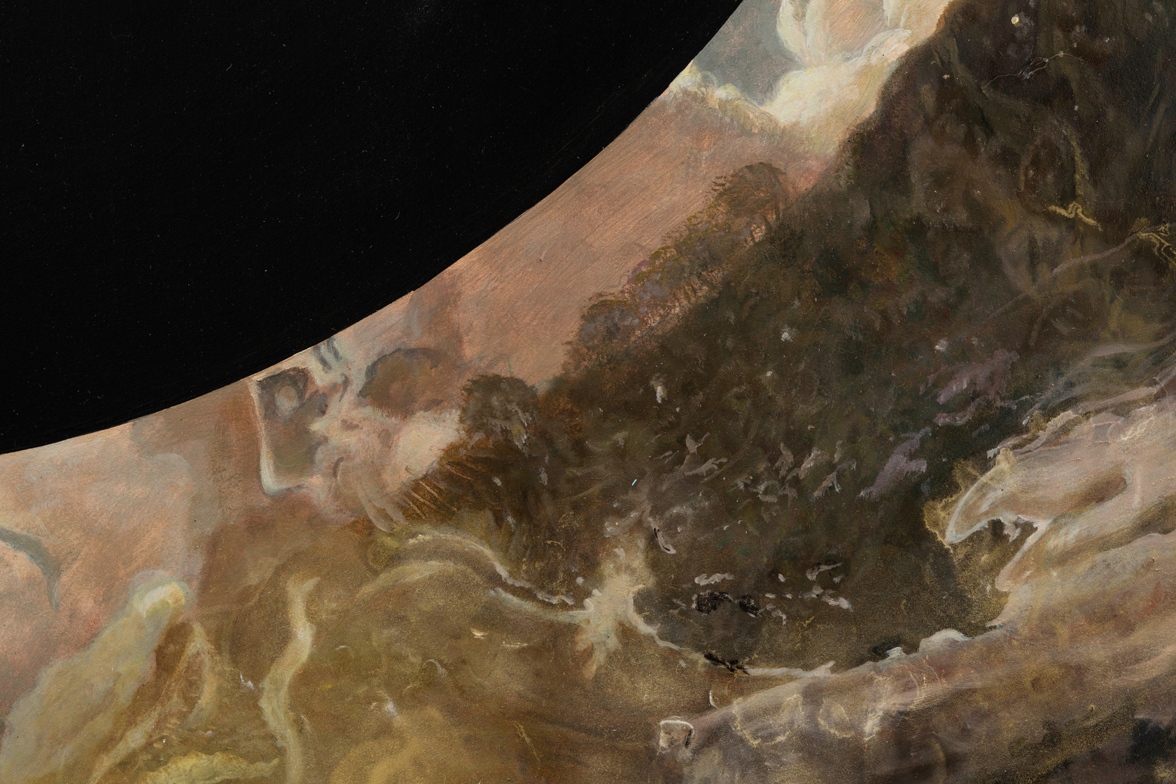 Rachel Rose Orb (1780)2025 Colour pigment, metallic powders and oil on wood panel Unframed: 62.2 x 76.2 cm 24 1/2...