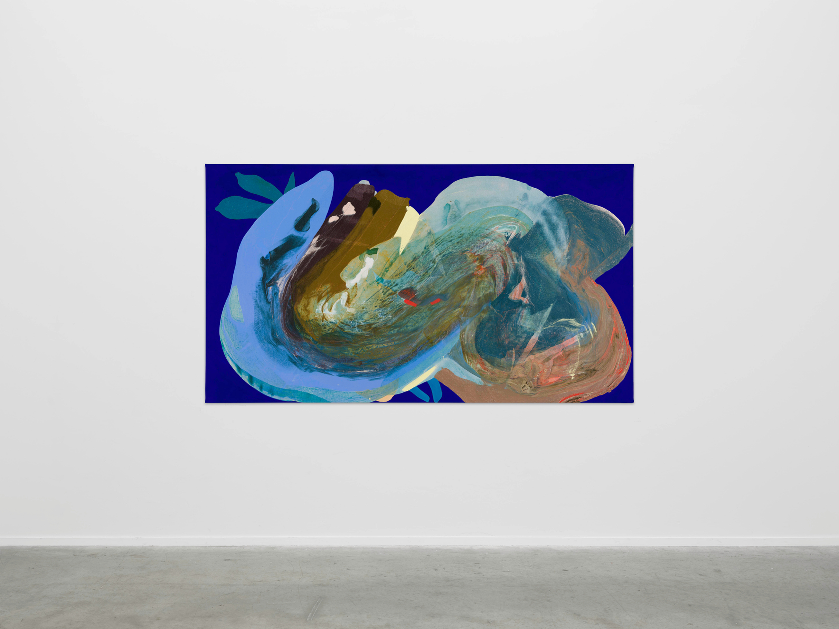 Ragna Bley Still Rush2025 Acrylic, oil and vinyl paint on linen canvas 116 x 207 cm 45 5/8 x 81...