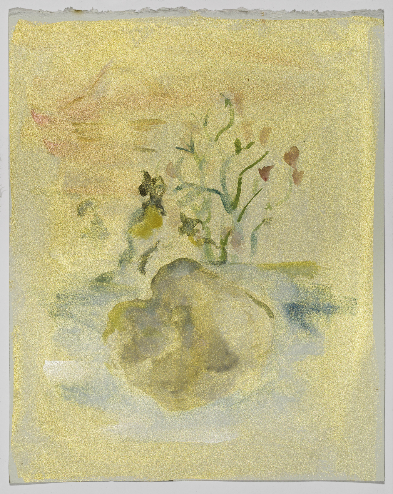 Sophie von Hellermann The Flower and the Stone2021 Watercolour on paper 34 x 27 cm 13 3/8 x 10 5/8...