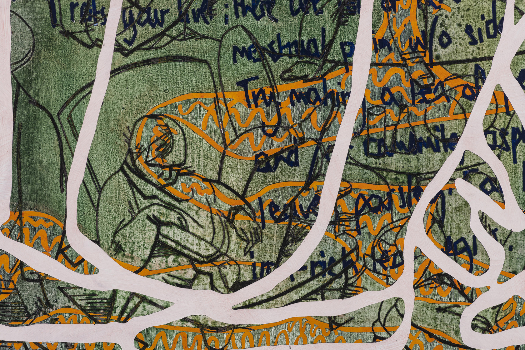 Helen Johnson Advice2019 Acrylic and pencil on canvas 198 x 137 cm 78 x 54 in