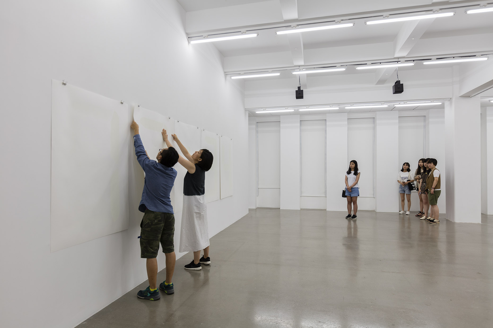 Philippe Parreno Fade to Black2017 40 screen prints on paper, phosphorescent pigment 141 x 100 cm