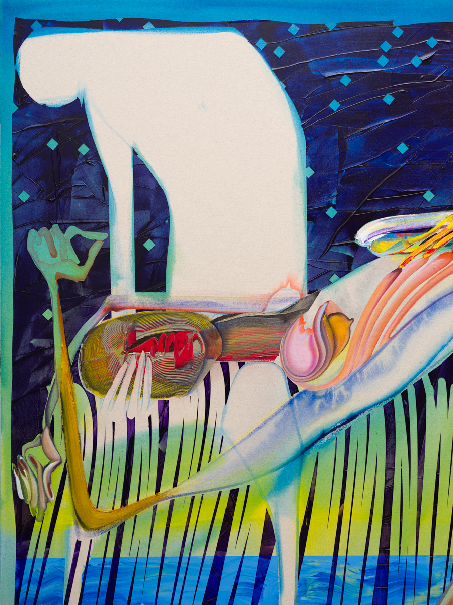 Christina Quarles Tha Nite Could Last Ferever2020 Acrylic on canvas 213.4 x 182.9 x 5.1 cm 84 x 72 x...