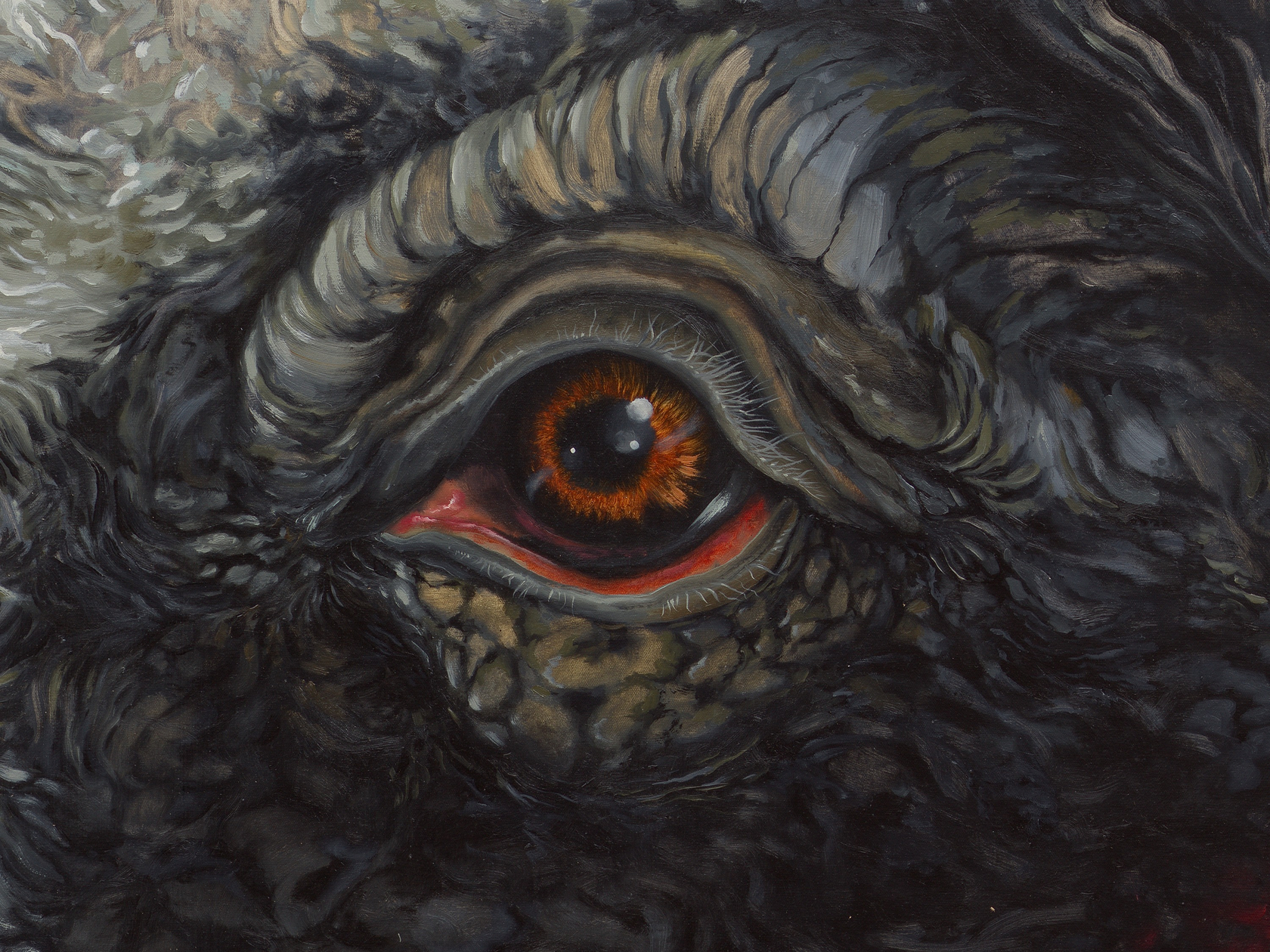 Kat Lyons Root2024 Oil on canvas 152.4 x 203.2 cm 60 x 80 in