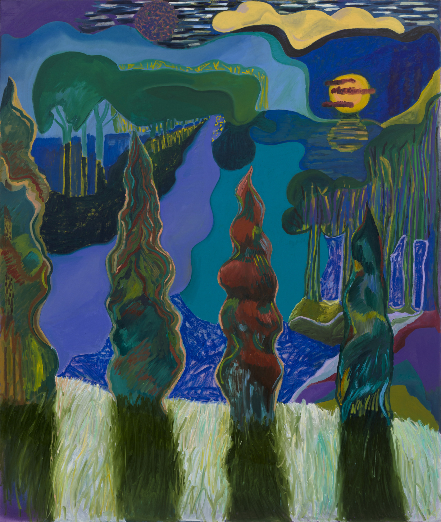 Shara Hughes, A Story About The Dark, 2019