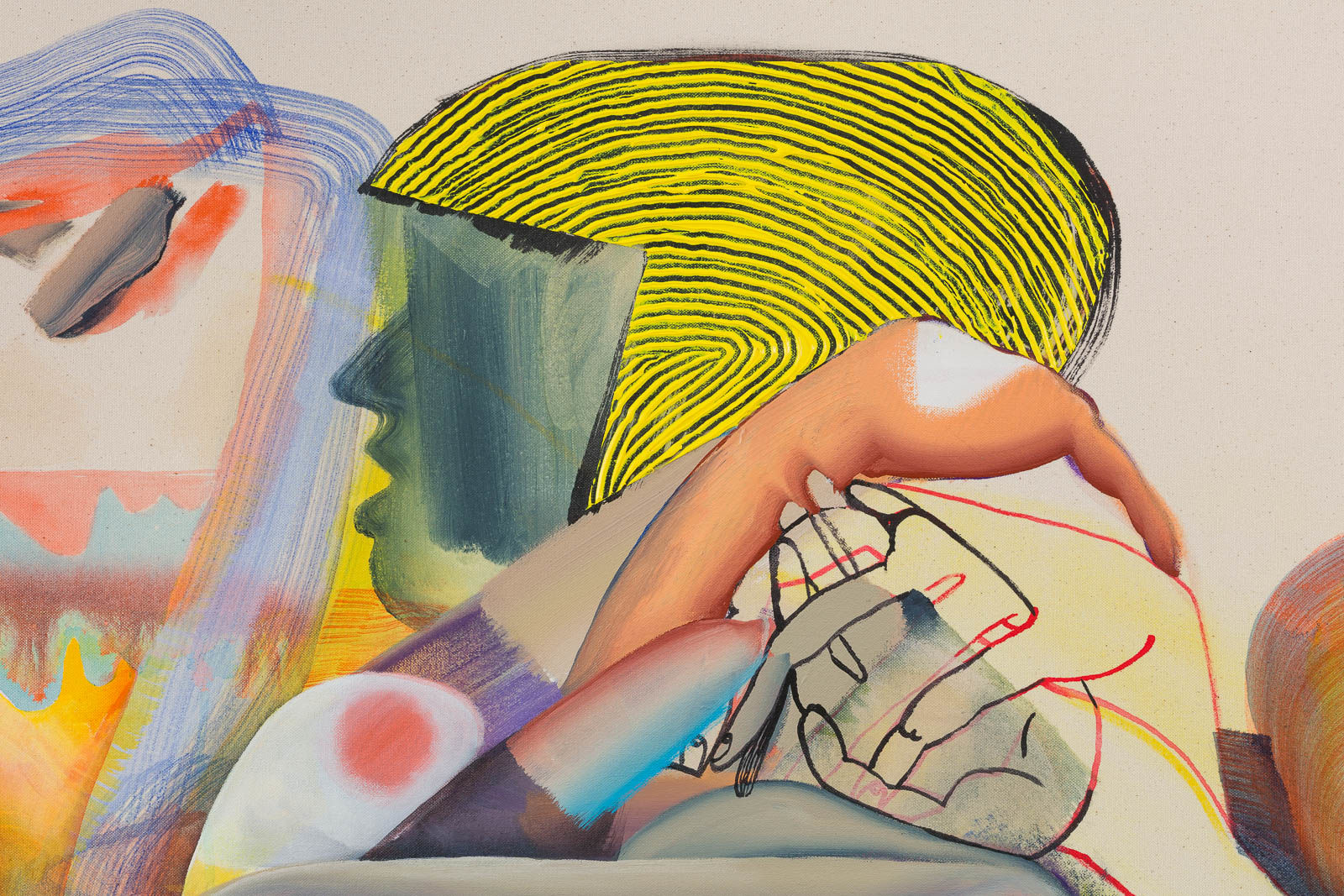 Christina Quarles Grounded By Tha Side of Yew2017 Acrylic on canvas 127 x 177.8 cm 50 x 70 in