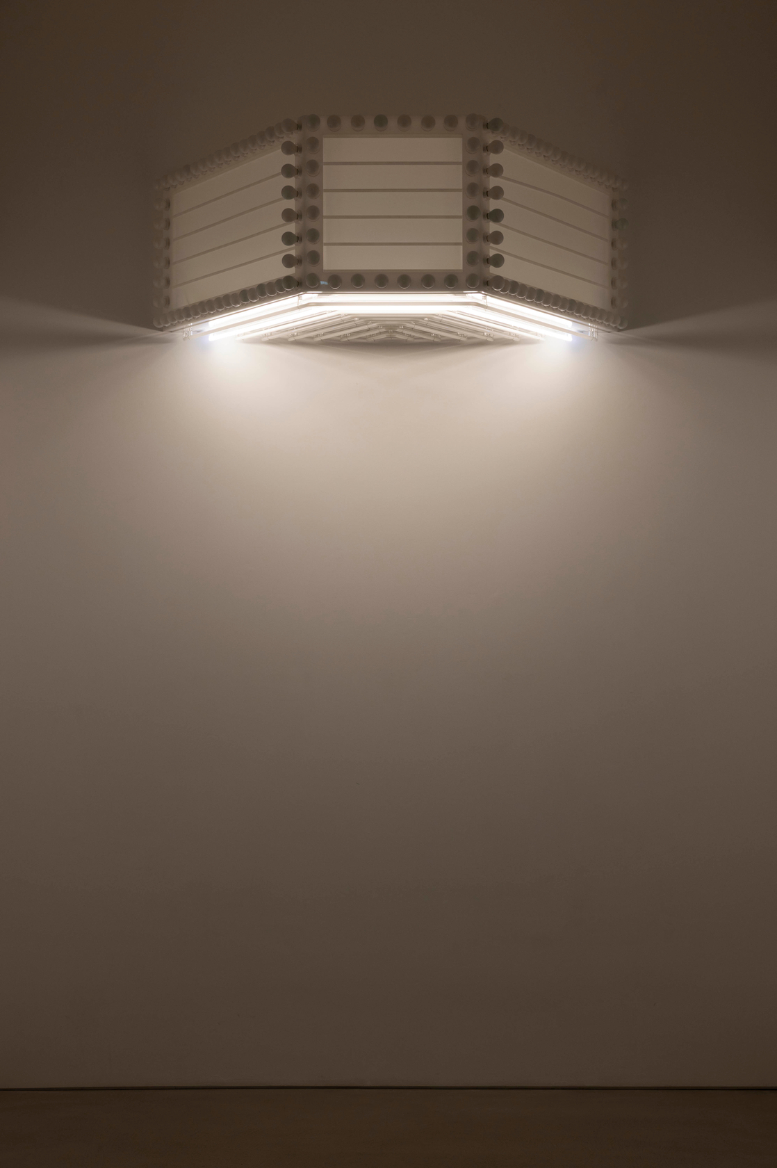 Philippe Parreno Marquee2022 Opalescent PMMA, light bulbs and neons, dmx controller 57.9 x 165 x 113.8 cm 22 3/4 x...
