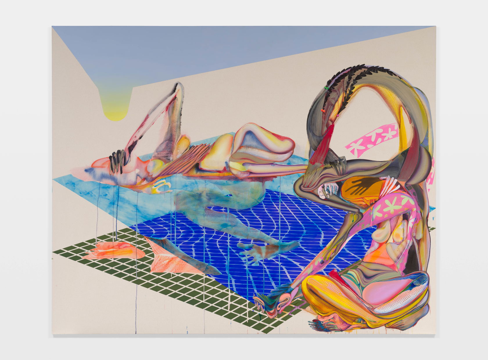 Christina Quarles Too Hot To Hoot2023 Acrylic on canvas 195.6 x 244.2 x 5.1 cm 77 x 96 1/8 x...