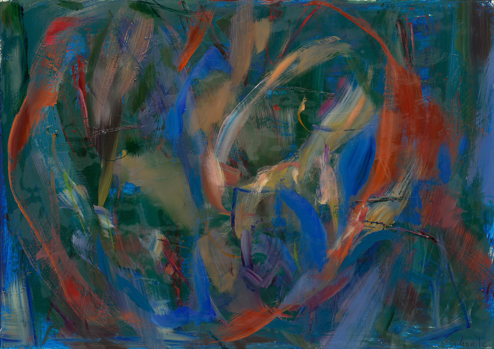 Sabine Moritz Lakefront II2023 Oil on paper Unframed: 42 x 59 cm 16 1/2 x 23 1/4 in Framed: 54...