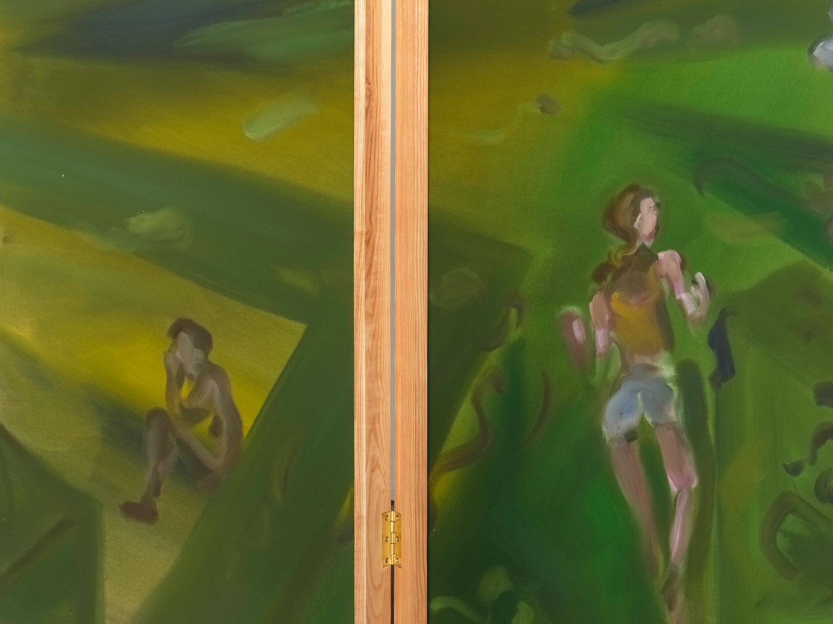 Sophie von Hellermann Forever Lost2025 Acrylic on canvas and wood 4 panels each: 213.5 x 75 cm 84 x 29...