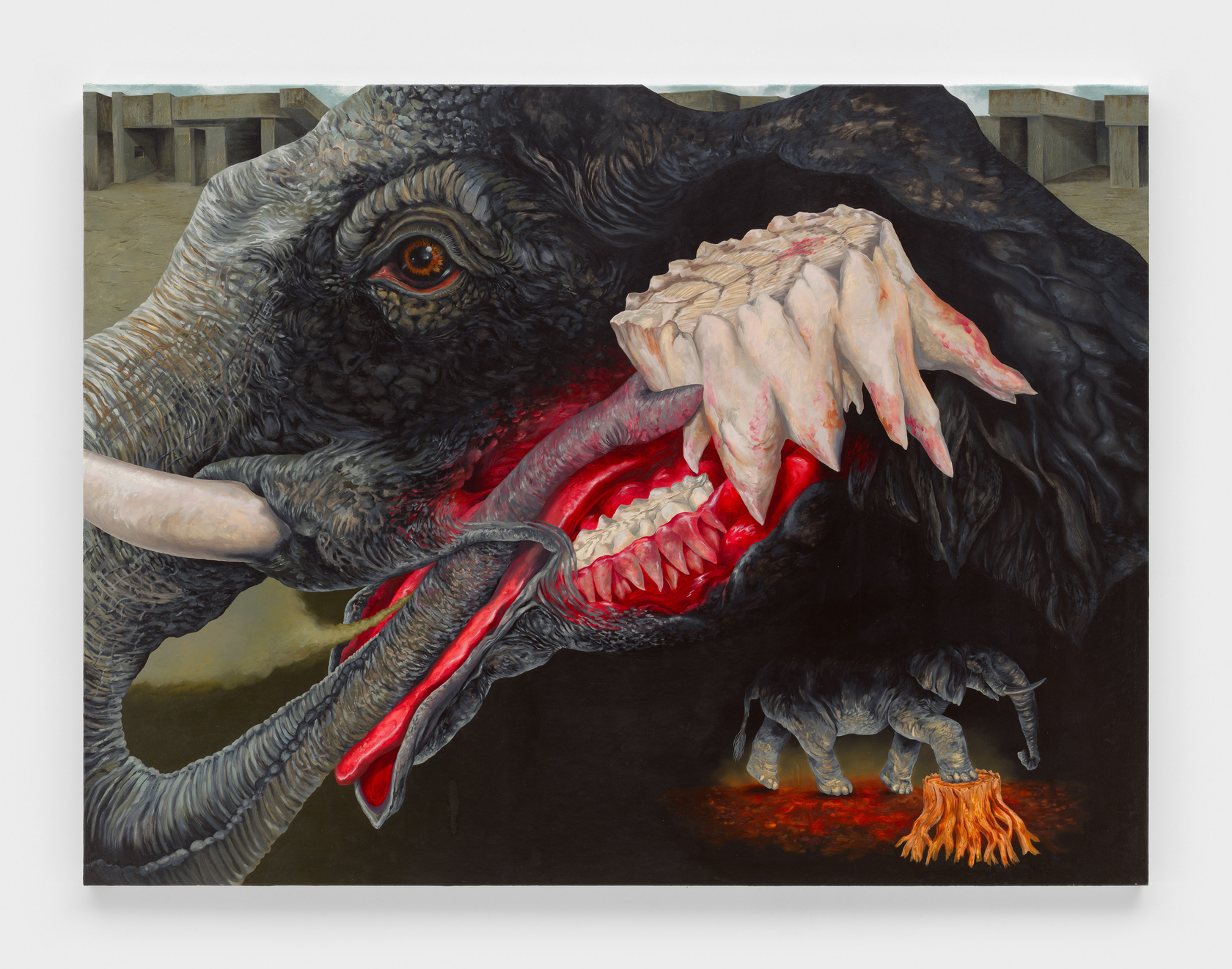 Kat Lyons Root2024 Oil on canvas 152.4 x 203.2 cm 60 x 80 in