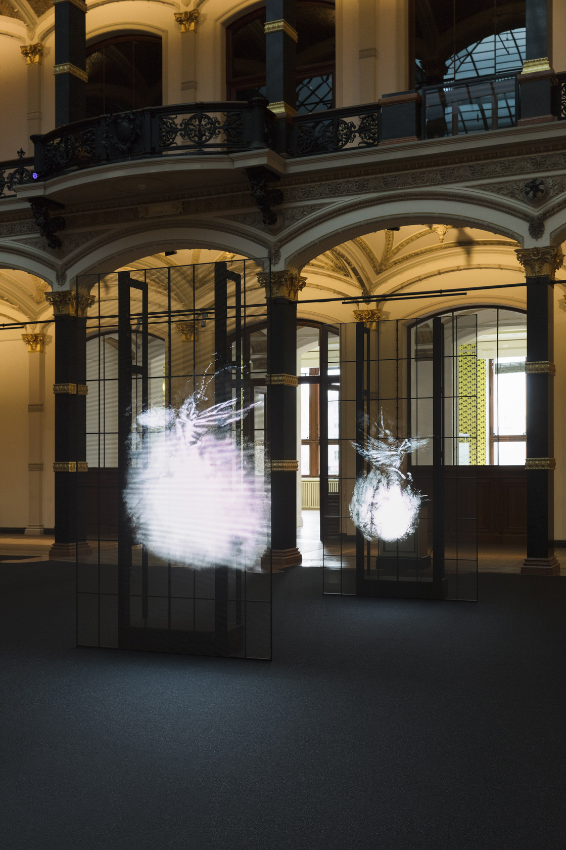 Philippe Parreno With a Rhythmic Instinction to be Able to Travel Beyond Existing Forces of Life2018 LED panels, mac mini,...